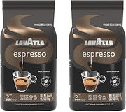 Lavazza Espresso Whole Bean Coffee, Medium Roast, 100% Arabica, 2.2 lb Bag - (Pack of 2)
