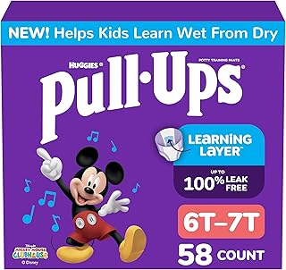 Pull-Ups Boys' Potty Training Pants, Size 6T-7T, 58 Count