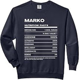 Marko Nutrition Facts Name Comfort Colors Adult Sweatshirt
