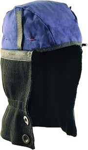 OccuNomix mens Fleece Lined / 2 Layers 2-way Premium Shoulder Length Two Way Winter Liner, Navy, shoulder length 14-16 US