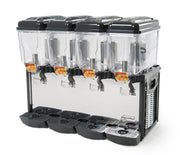 Cofrimell (4) 3-Gallon Refrigerated Pre-Mix Drink Dispensers by Eurodib – 10.4 gallons, Stainless Steel, Silver, Model CD4J