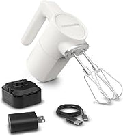 KitchenAid Go Cordless Hand Mixer, Metal - KHMR762, Porcelain White