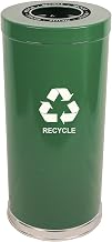 Witt Industries 15RTGN-1H Emoti-Can Recycling Receptacle, Steel, 24 gal, Green