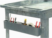 Global Industrial Utility Bin and Rail Mounting Kit, 21"L x 2-1/2"W x 4"H, Gray