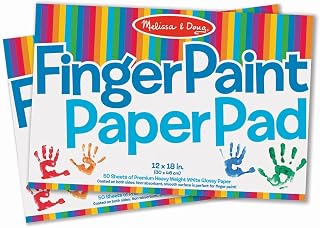 Melissa & Doug Finger Paint Paper Pad (50-Sheets Each) - 12x18 Inch Art Paper for Kids Activities, Arts and Crafts, and Homeschool Essentials - FSC Certified 2 Count (Pack of 10)