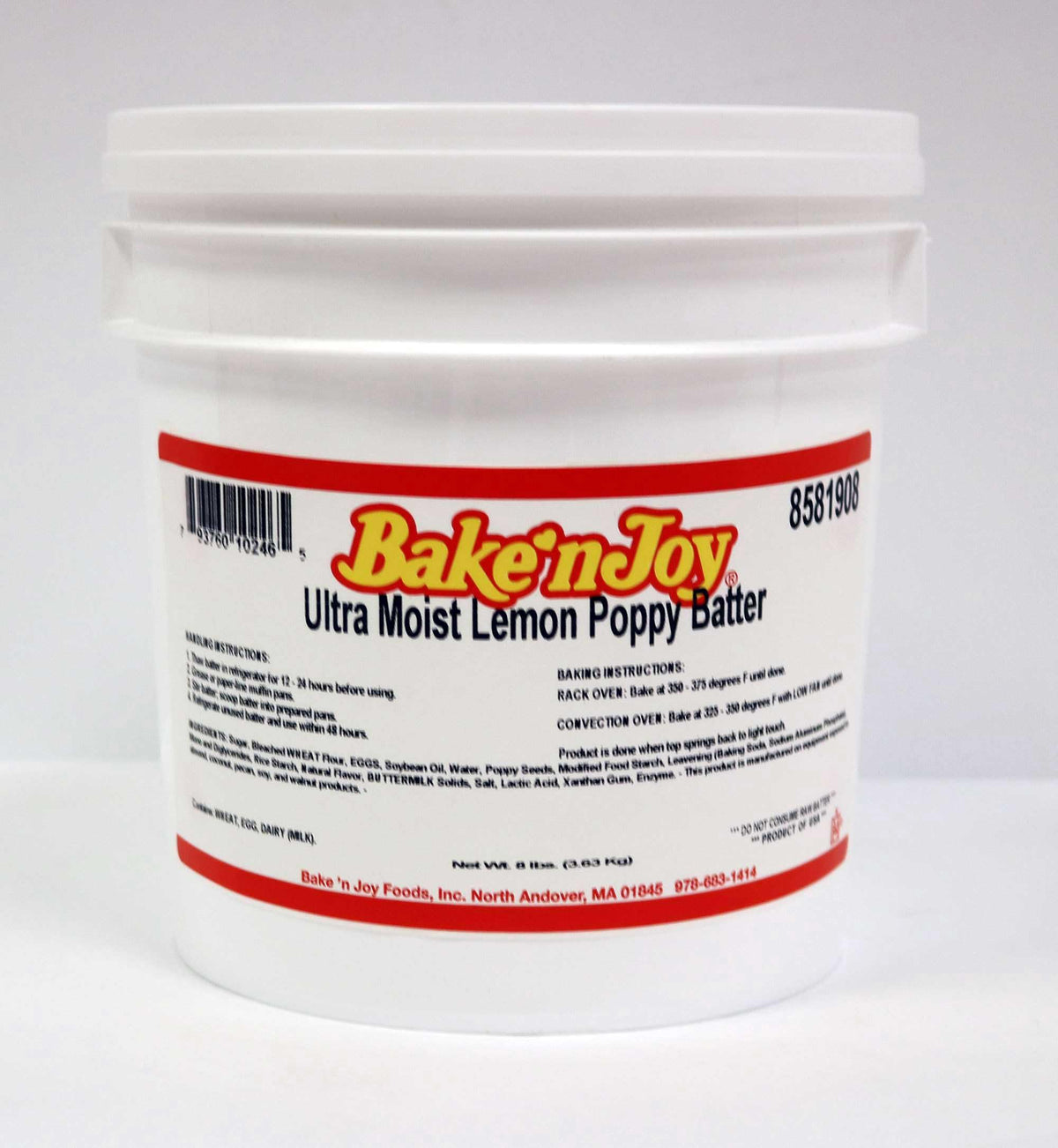 Ultra Moist Lemon Poppy Muffin Batter by Bake N Joy – Pack of 2