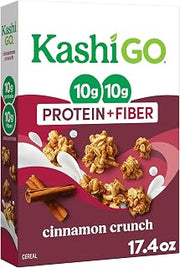 Kashi GO Cinnamon Crunch Protein Cereal 17.4oz | 10g Protein, 10g Fiber