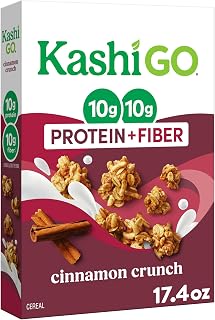 Kashi GO Cinnamon Crunch Protein Cereal 17.4oz | 10g Protein, 10g Fiber