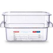 Polycarbonate Square Food Container by Araven – 2 qt, 0.68 cubic_feet, Polycarbonate (PC), Clear, Model 91900