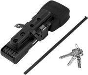 Unisex - Adult 6000PZ/90 BK SH Folding Locks Plain Colour Universal by ABUS – 90 cm, Aluminum, Black, Model 40663