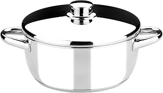 Braisogona Monix Optima Stainless Steel Large Saucepan with Lid, 16 cm, Silver