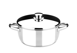 Optima Stainless Steel Large Saucepan with Lid by Monix – 2.4 Quarts, 2.25 liters, Stainless Steel, Silver, Model M451020