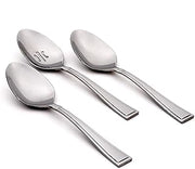 Oneida Butler Everyday Flatware Serving Spoons 18/0 Stainless Steel, Set of 3, Silverware Set