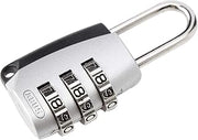 Silver Combination Padlock 155/20 - Die-Cast Zinc Housing - Suitcase/Locker Lock with Individually Adjustable Number Code - ABUS Security Level 3