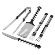 5-Piece Stainless Handle Barbeque Tool Set by Mr. Bar-B-Q – Stainless Steel, Model 02147Y