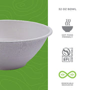 ECO PRODUCTS 32oz / White / Noodle Bowls (Vanguard) Bowls
