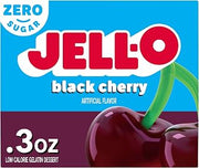 Jell-O Black Cherry Sugar Free Gelatin Dessert Mix, 0.3 Ounce (Pack of 24)