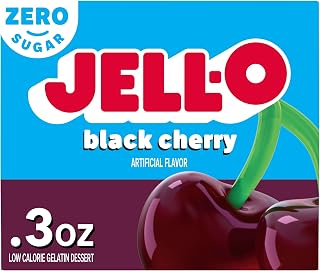 Jell-O Black Cherry Sugar Free Gelatin Dessert Mix, 0.3 Ounce (Pack of 24)