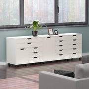 Winsome White / 2 Doors, 15 Drawers / Transitional Storage Drawer Units