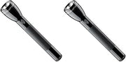 MagLite ML50L 3-Cell C – High Lumens LED Flashlight with Adjustable Focus for Precise Beam, High & Low Modes, Long Battery Life, Water-Resistant for Emergency, Outdoor, and Camping – Black (Pack of 2)