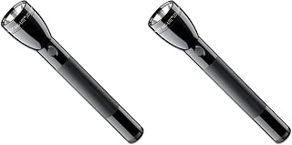 MagLite ML50L 3-Cell C – High Lumens LED Flashlight with Adjustable Focus for Precise Beam, High & Low Modes, Long Battery Life, Water-Resistant for Emergency, Outdoor, and Camping – Black (Pack of 2)