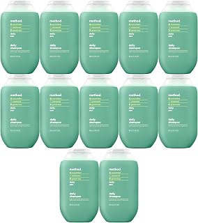 Method Daily Zen Shampoo 12 Pack, Travel Size, with Cucumber Seaweed & Green Tea, Sulfate Free Shampoo for Daily Hair Care, 3.4 oz