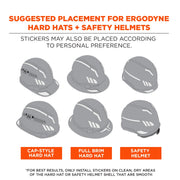 Skullerz 8961 Reflective Hard Hat Stickers by Ergodyne – Adhesive, White, Model 61100
