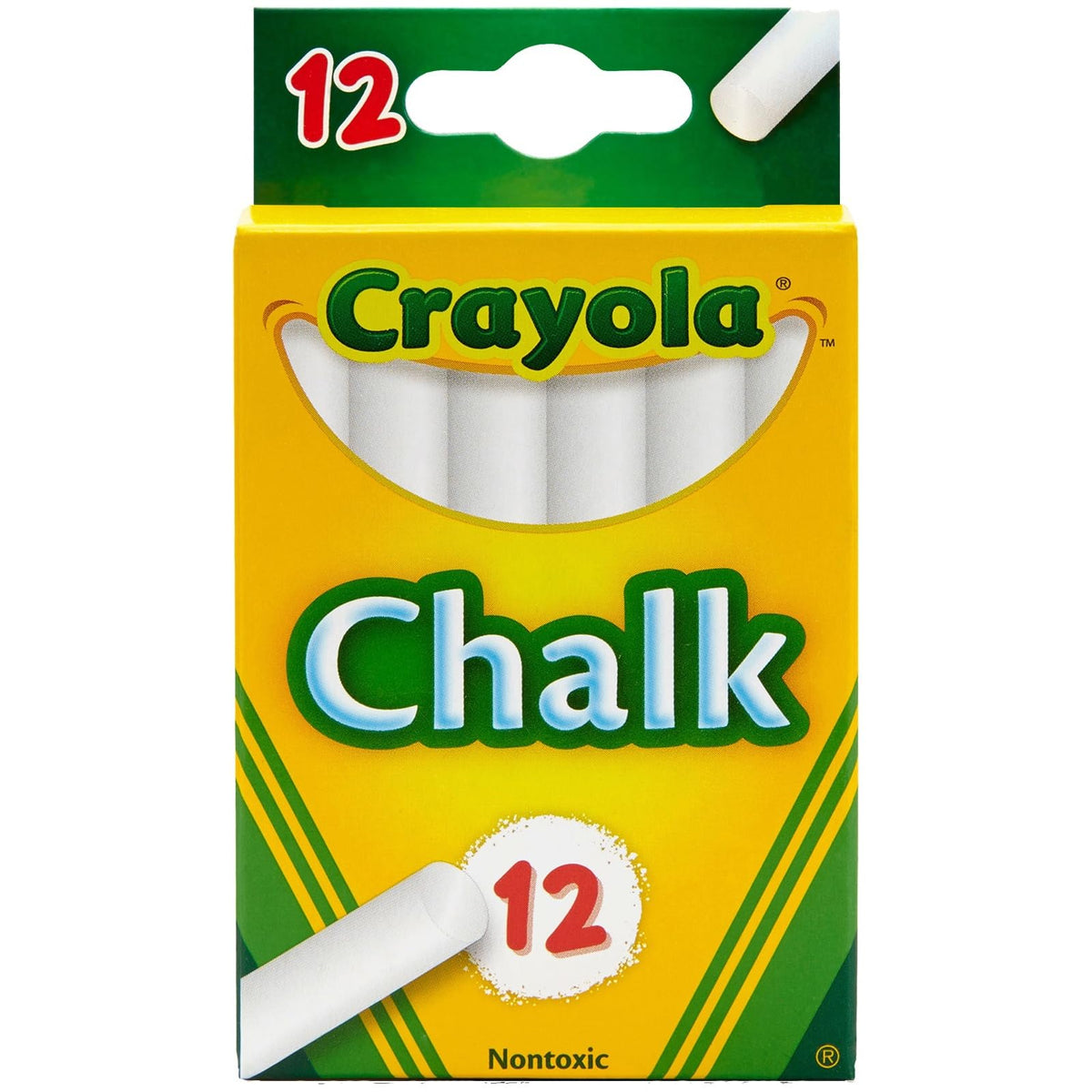 White Chalk 12 Ea by Crayola – 1 Count (Pack of 1), Chalk, White, Model 51-0320