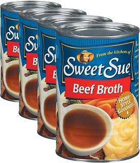 Sweet Sue Beef Broth, 14.5 oz Can (Pack of 4)