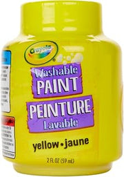 Crayola Washable Paint, 2 Oz, Yellow