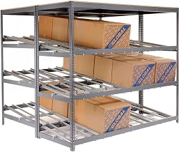 Global Industrial 5 Level Carton Flow Shelving, Double Depth, 96" W x 96" D x 84" H