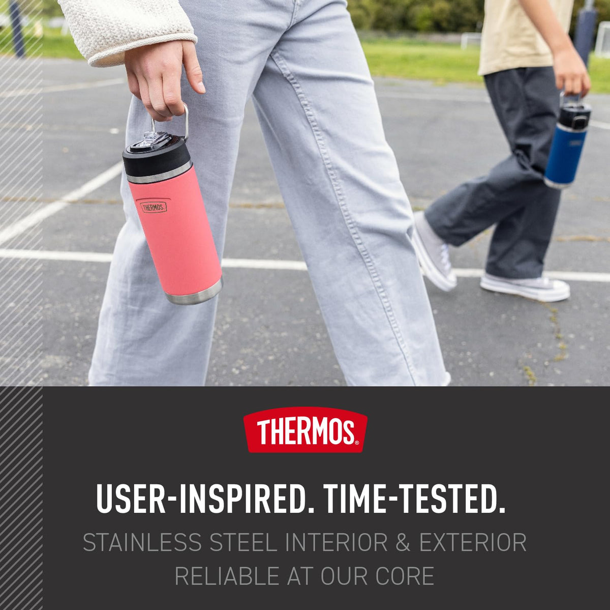 THERMOS 18 Ounces / Navy / Straw Thermoses