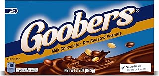 Goobers Roasted Peanuts and Milk Chocolate, Movie Theater Candy Box, Bulk 15 Pack
