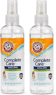 Arm & Hammer Complete Care Dog Dental Spray, Mint, 6 Fl Oz, 2-Pack | Brushless breath freshener with baking soda and calcium supports tooth enamel, fluoride-free formula