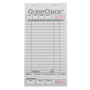 National Checking Company Guest Check Board - 1 Part Pink, 18 Line, 3.5 x 6.75 inch - 2500 per case.