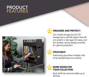 Stock Your Home Gray/Espresso / 1 CD Racks