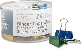Business Source General Supplies Binder Clip, Medium 1-1/4"W (65362)