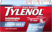 Tylenol Extra Strength Liquid Gels, 500mg Acetaminophen, 18 Ct
