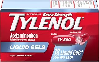 Tylenol Extra Strength Liquid Gels, 500mg Acetaminophen, 18 Ct