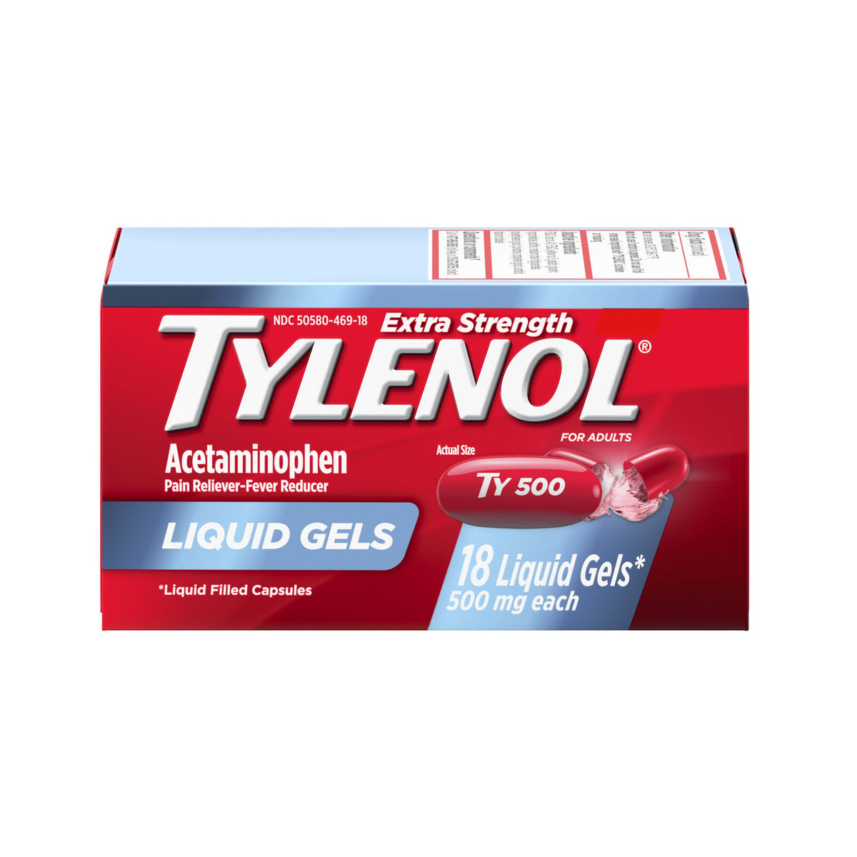 Extra Strength Liquid Gels by Tylenol – 18, White
