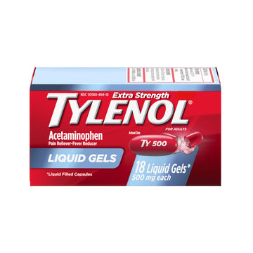 Extra Strength Liquid Gels by Tylenol – 18, White