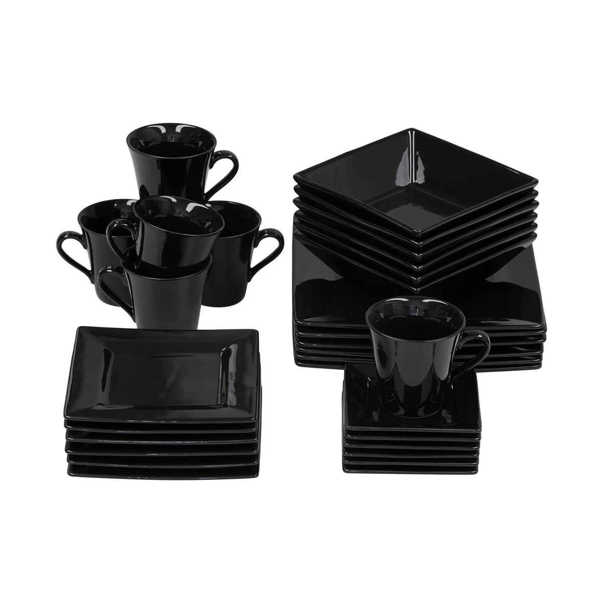 10 Strawberry Street Black / 30 PC / 1 Dinnerware Sets