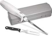 Electric Knife Set for Carving Meats by Hamilton Beach – 10", Metal, White, Model 74250R