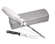 Electric Knife Set for Carving Meats by Hamilton Beach – 10", Metal, White, Model 74250R