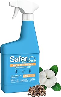 Safer Home Indoor Pest Control Multi-Insect Spray, 24 fl oz | Natural Oil Formula Kills Ants, Roaches, Spiders, Flies, Silverfish and Fleas, Pet Safe Bug Spray for Home