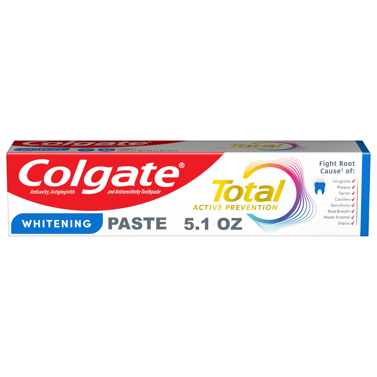 Colgate 5.1 Ounce (Pack of 1) / Whitening Paste / White Toothpaste