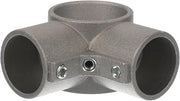 Component Hardware Brushed Aluminum Corner Cross Brace Fitting - 1-5/8" OD Legs