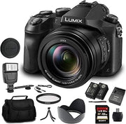 Panasonic Lumix DMC-FZ2500 Digital Camera (DMC-FZ2500) - Bundle - with 128GB Memory Card + DMW-BLC12 Battery + Digital Flash + Soft Bag + 12 Inch Flexible Tripod + Cleaning Set + More