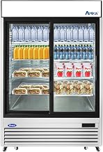 Atosa Commercial Stainless Steel Glass Door Refrigerator Merchandiser
