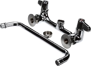 Wall Mount Faucet with 8" Centers and 12" Swivel Nozzle by T&S Brass – Brass, Multicolor, Model 5F-8WLX12